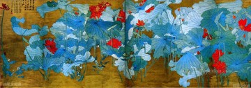 350 人の有名アーティストによるアート作品 Painting - Chang dai chien ロータス 31 アンティーク中国の古い中国のインク